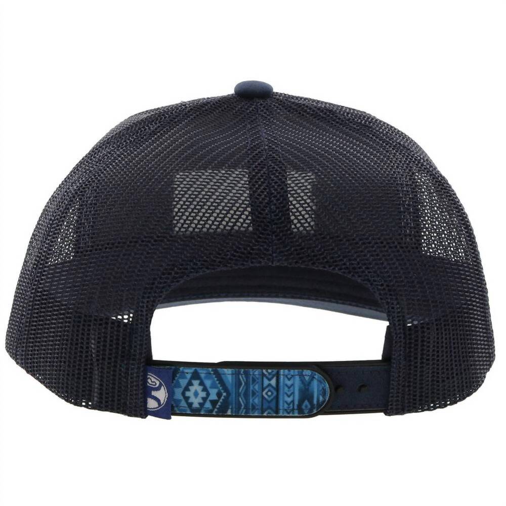 NEW HOOEY men's aztec doc snapback hat in blue/black - Picture 3 of 3